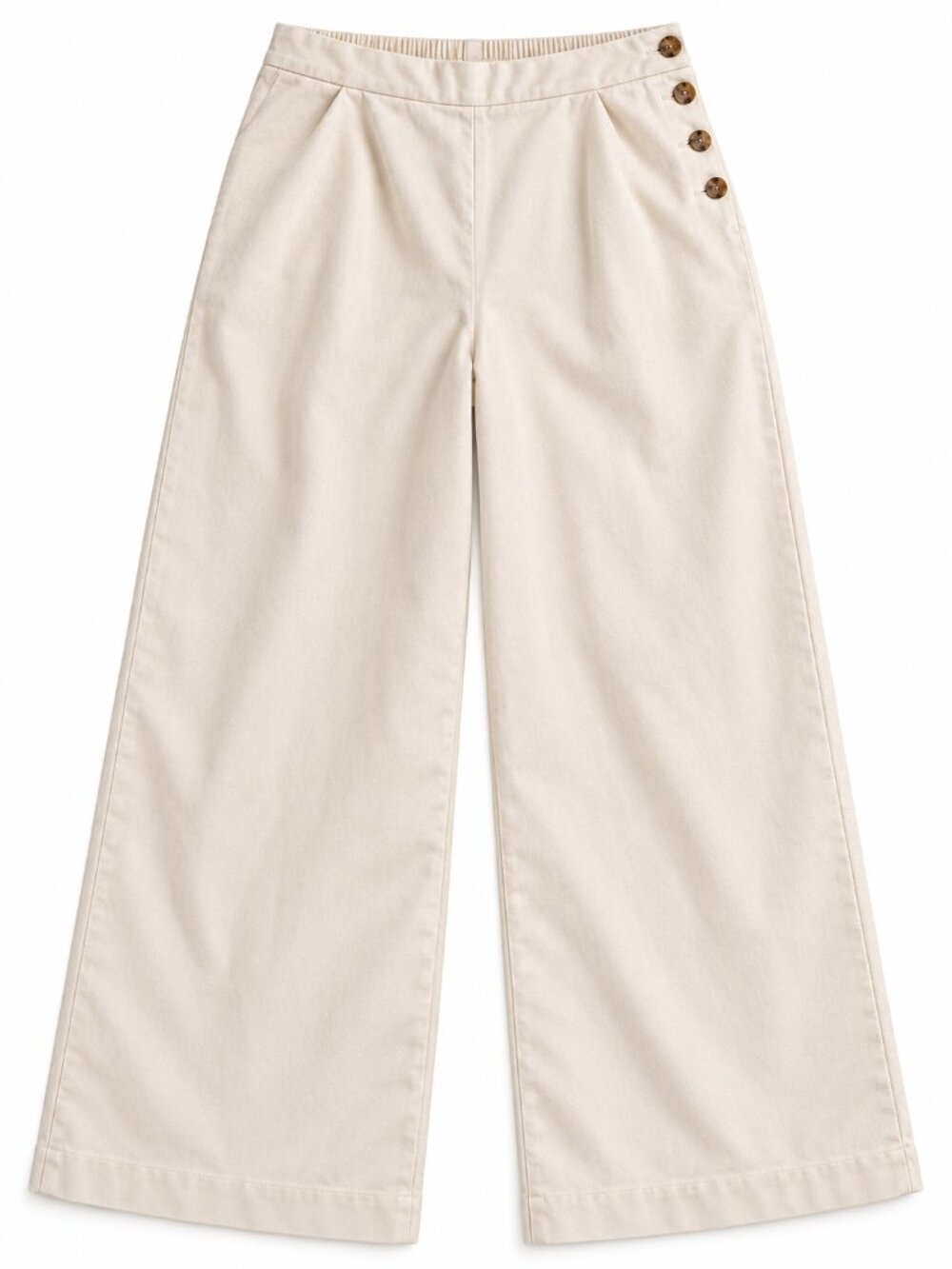 YSE Paris Wide Leg Trousers - Cream Size 6
